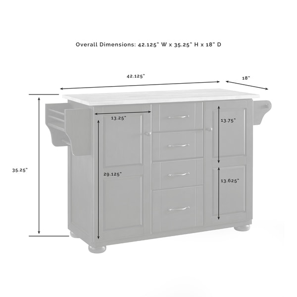 Eleanor Natural Wood Top Kitchen Island