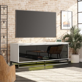 Alphason Studio 68-inch Media Console with Beveled Steel Base for TVs up to 77-inches