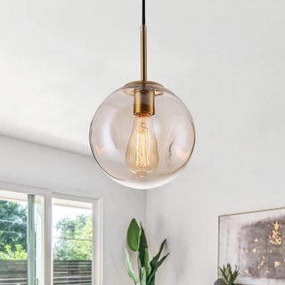Modern Transparent Globe Irregular Glass Shade Pendant Light for Kitchen Island
