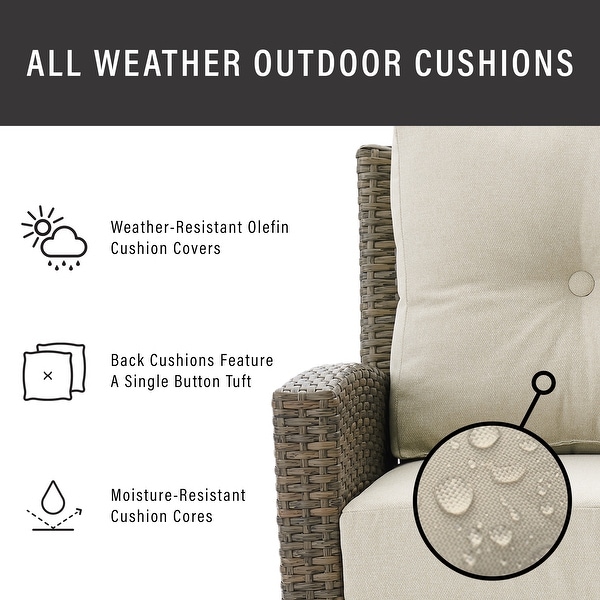 Rockport Outdoor Wicker High Back Loveseat - 67"W x 28"D x 37.5"H