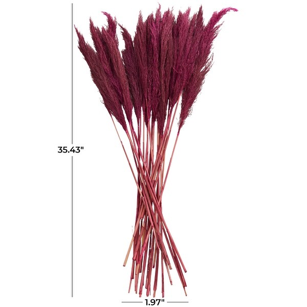 Pink Dried Plant Pampas Natural Foliage with Long Stems