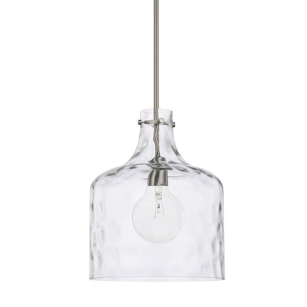 Capital Lighting 15" Tall Pendant with Clear Water Glass Shade