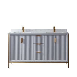 Granada 60" Vanity in Paris Grey with Countertop Without Mirror