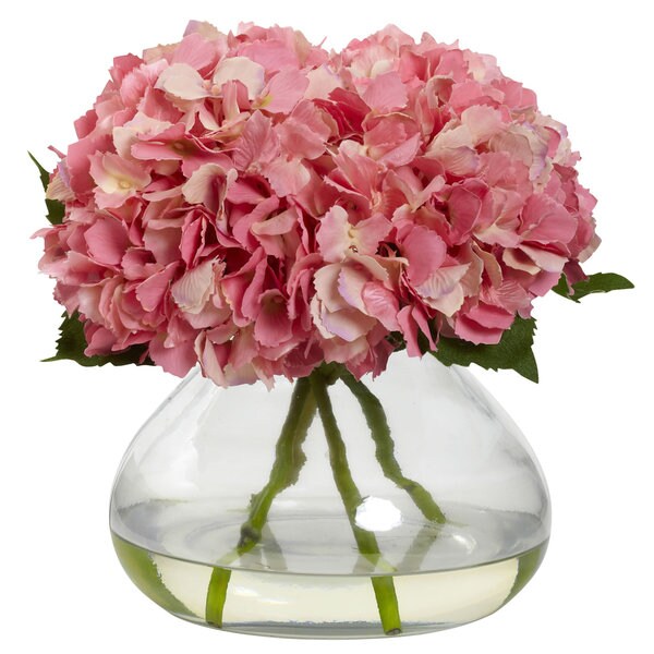 Large Blooming Hydrangea with Vase