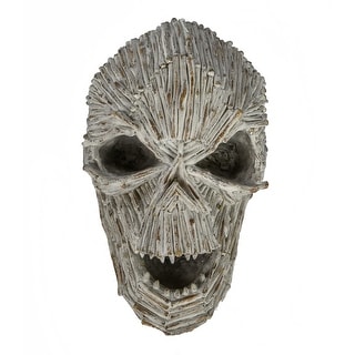 15" Halloween Driftwood Ghost Face - Gray - 15 in