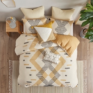 INK and IVY Arizona Yellow Cotton Duvet Cover Set