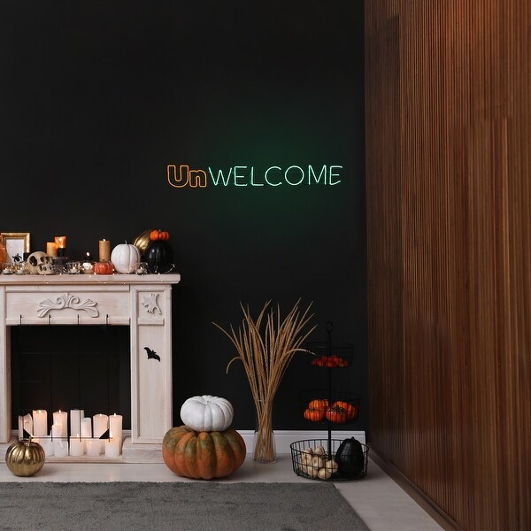 50" Halloween "Unwelcome" Neon Style Sign