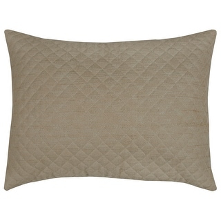 Donny Osmond Taupe Sham with Textured Diamond Weaving