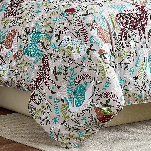 Christmas Woodland Oversized Reversable 6-Piece Comforter Set