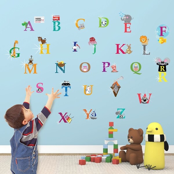 Walplus Kids Learning Alphabets Wall Sticker Nursery Decor Art Decal