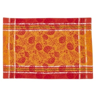 Jacquard Placemats with Pumpkin and Leaf Design (Set of 4)
