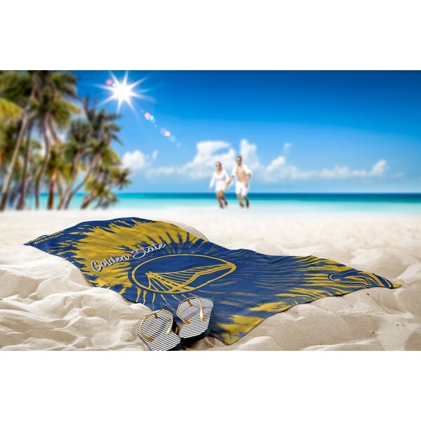 NBA 720 Warriors Pyschedlic Beach Towel - 30x60
