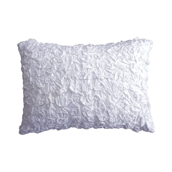 Style Quarters Blue Batik 7pc Comforter Set - 100% Cotton - Blue and White Pintuck Look - Machine Washable - King