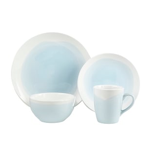 oasis mint/white 12pc dinner set