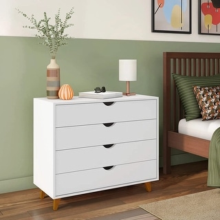 Minimalist 4-Drawer Dresser - Wooden Cabinet