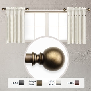 InStyleDesign Orb 5/8 inch dia. Side Curtain Rod 12-20 inch long (Set of 2)