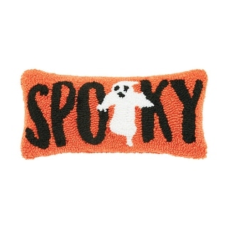 Spooky Ghost Hooked Throw Pillow
