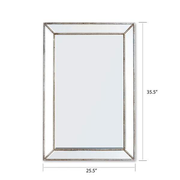 Abbyson Cosmo Bronze Rustic Rectangular Wall Mirror