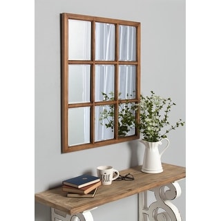 Kate and Laurel Hogan 9 Windowpane Wood Wall Mirror