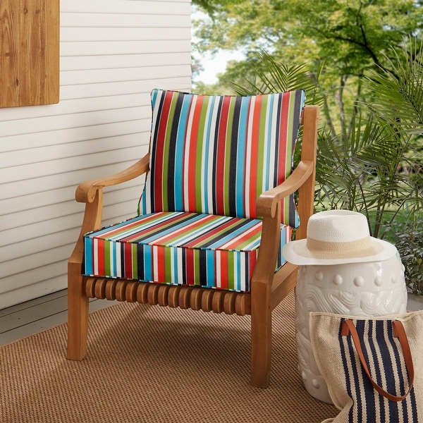 Sunbrella 2-piece Cushion and Pillow Indoor/Outdoor Set - 23 in w x 25 in d