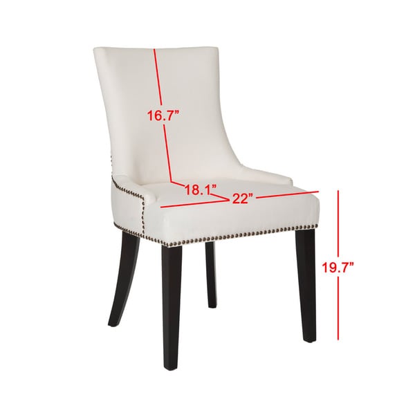 SAFAVIEH Dining Lester White Dining Chairs (Set of 2) - 22" x 24.8" x 36.4"