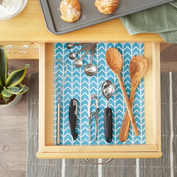 DII Nautical Blue Market Print Fridge Liner (Set of 6)