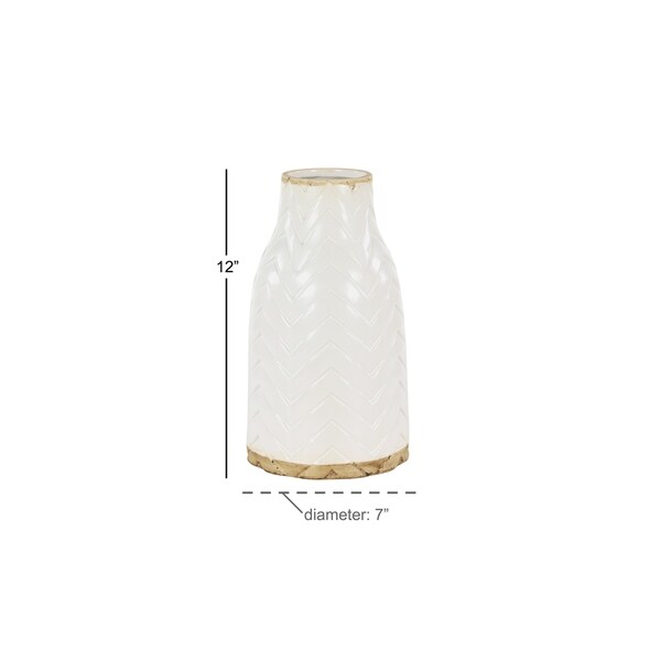 White Porcelain Contemporary Vase