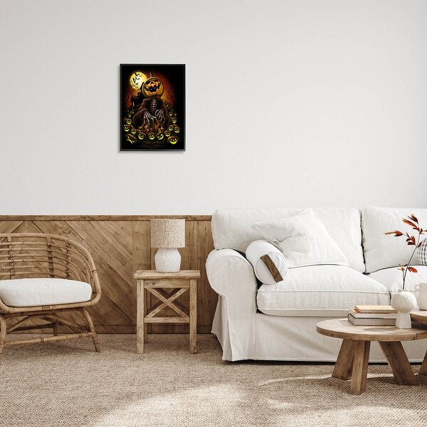 Stupell Spooky Pumpkin Skeleton Haunted Woods Framed Giclee Art by Liquid Blue