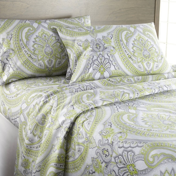 Vilano Deep Pocket Ultra-Soft Pure Melody 4-piece Paisley Bed Sheet Set