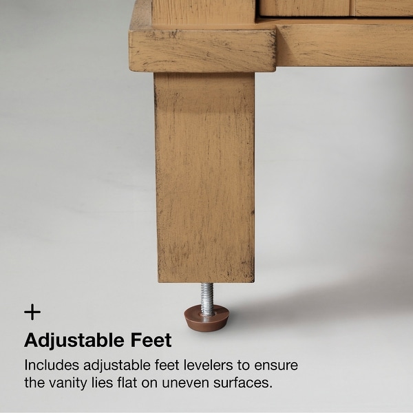 Ove Decors Nolan 42 in. Single Sink Bathroom Vanity in Almond Toffee