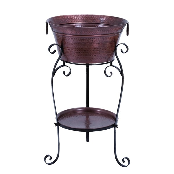 Copper Iron Rustic Wine Holder 35 x 20 x 20