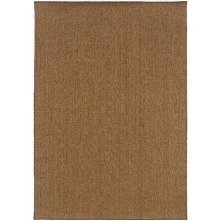 Veranda Woven Textured Light Brown Indoor/Outdoor Area Rug