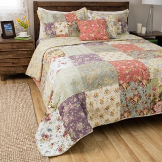Greenland Home Fashions Blooming Prairie 5-piece Cotton Quilt Set