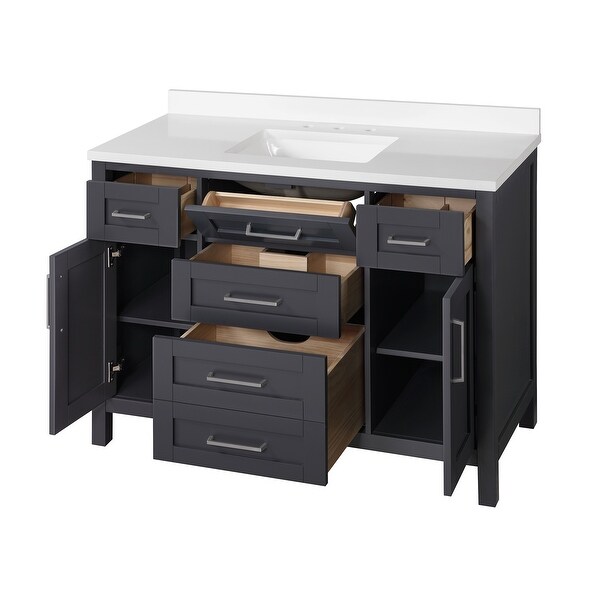OVE Decors Tahoe 48-inch Dark Charcoal Vanity