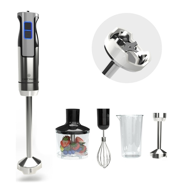 ChefWave 500W 9-Speed Immersion Hand Blender with Various Attachments