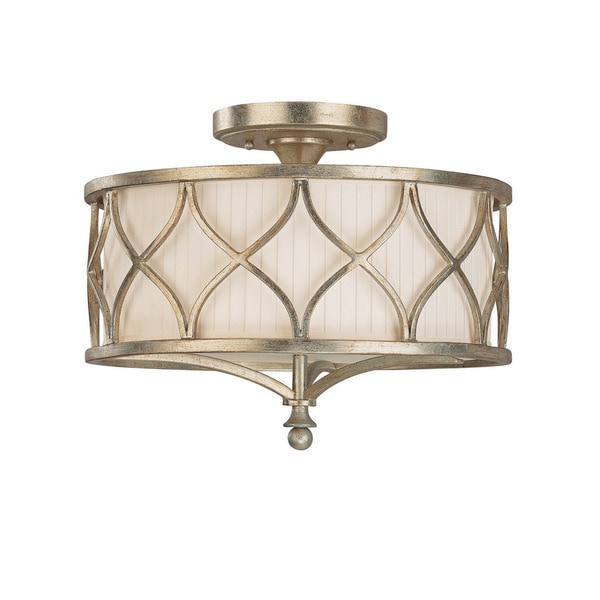 Fifth Avenue 3-light Winter Gold Semi-Flush Mount