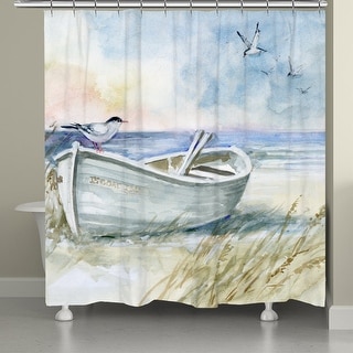Laural Home Coastal Sanctuary Boat Shower Curtain 71x72