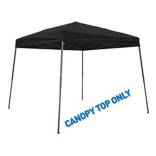 Square Replacement Canopy Gazebo Top for 10' Slant Leg Canopy - 8' x 8' - By Trademark Innovations (Black)