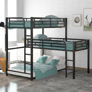 Zarina L-Shaped Triple Twin Size Bunk Bed