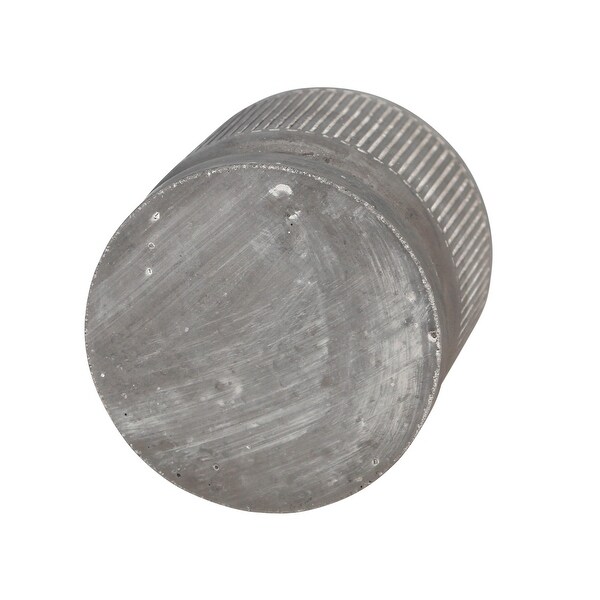 6" Line Pattern Planter with Saucer, Gray 5.59"H - 5.71" x 5.71" x 5.59"