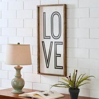 FirsTime & Co. Love Farmhouse Wall Art, Wood
