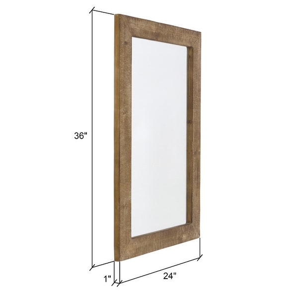 Morris Rectangular Nutmeg Brown Wall Mirror (36 x 24) - 36"h x 24"w x 1"d