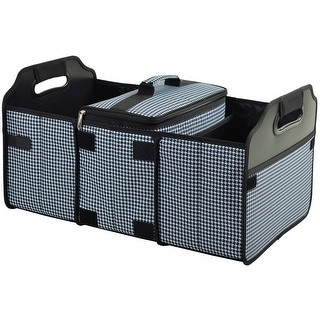 Picnic at Ascot Trunk Organizer and Cooler set - Houndstooth - Houndstooth Check - Houndstooth Check