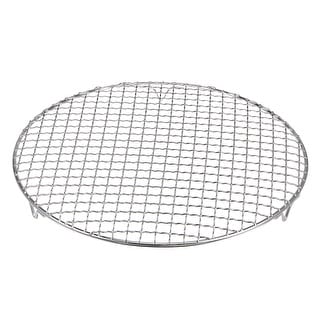 Round Cooking Rack 12-inch Stainless Steel Cross Wire Barbecue Grill with Legs