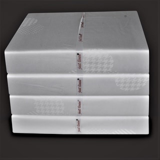 500 TC Egyptian Cotton White Damask Value Pack of 4 Pillow Cases