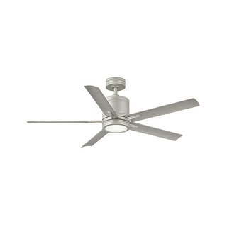 Hinkley Vail LED Outdoor Ceiling Fan - Brushed Nickel - 52"