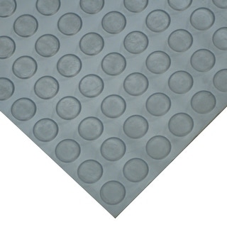 Goodyear Coin-Pattern Rubber Flooring -- 3.5mm x 36" x 8ft - Dark Gray - 36x96