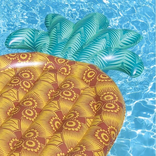 Swimline Giant Inflatable Unique Print Tropical Pineapple Pool Float | 90649 - 6