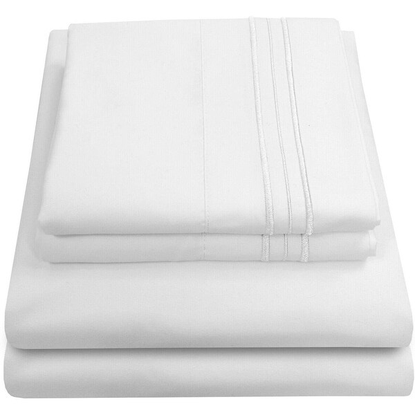 Super Soft Brushed Microfiber 1800 Series 4 Piece Bed Sheet Set Bedding Deep Pockets 16''