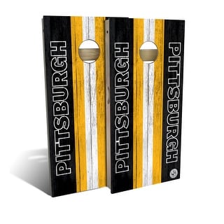 Pittsburgh Football Regulation Cornhole Board Set (Includes 8 Bags) - N/A